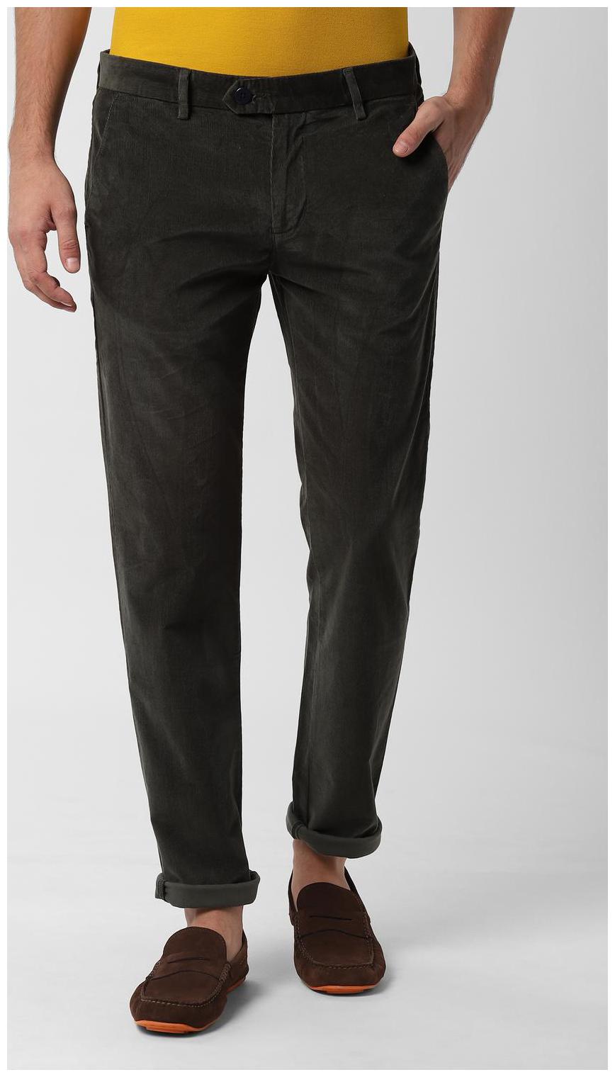 

Peter England Men CottonTRUE Trousers Green