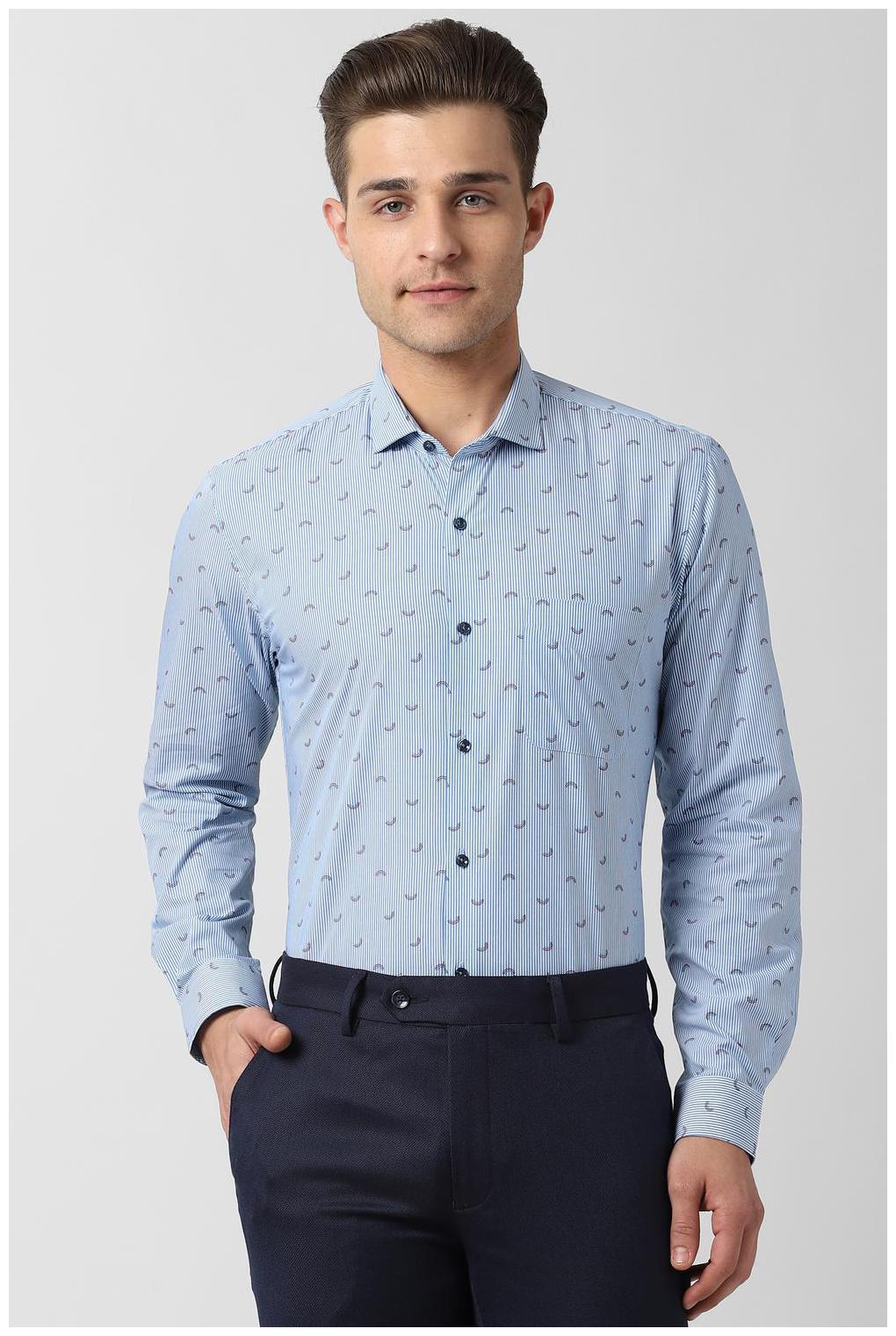 

Peter England Men Slim fit Formal Shirt - Blue