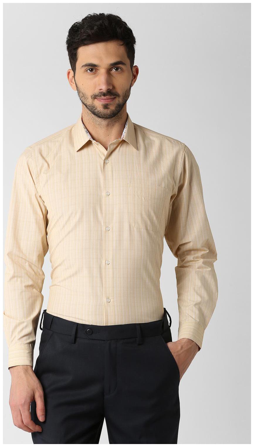 

Peter England Men Slim fit Formal Shirt - Yellow