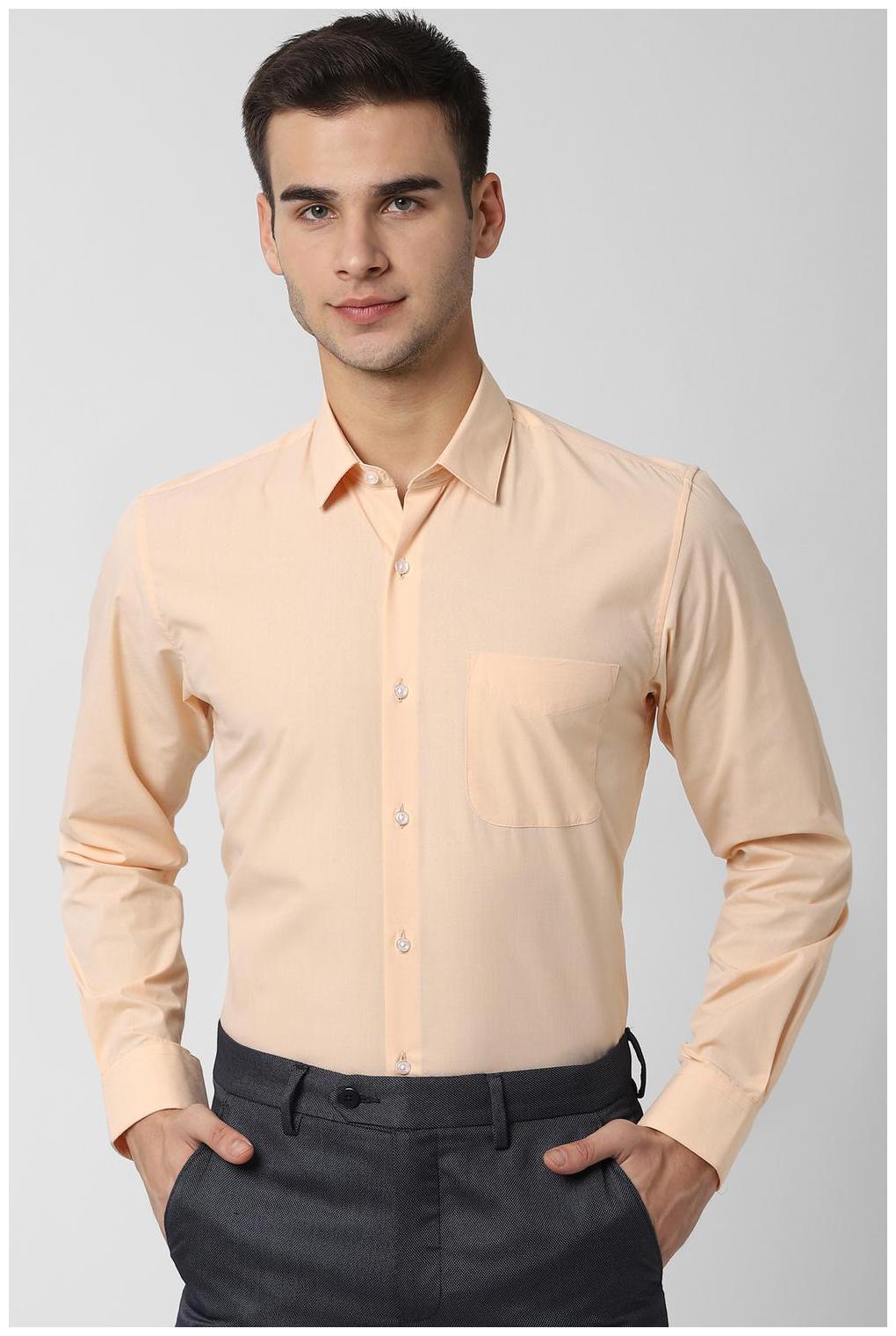 

Peter England Men Slim fit Formal Shirt - Orange