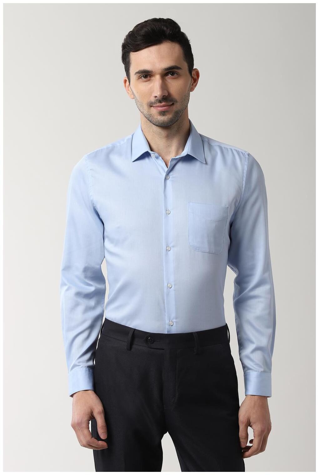 

Peter England Men Slim fit Formal Shirt - Blue