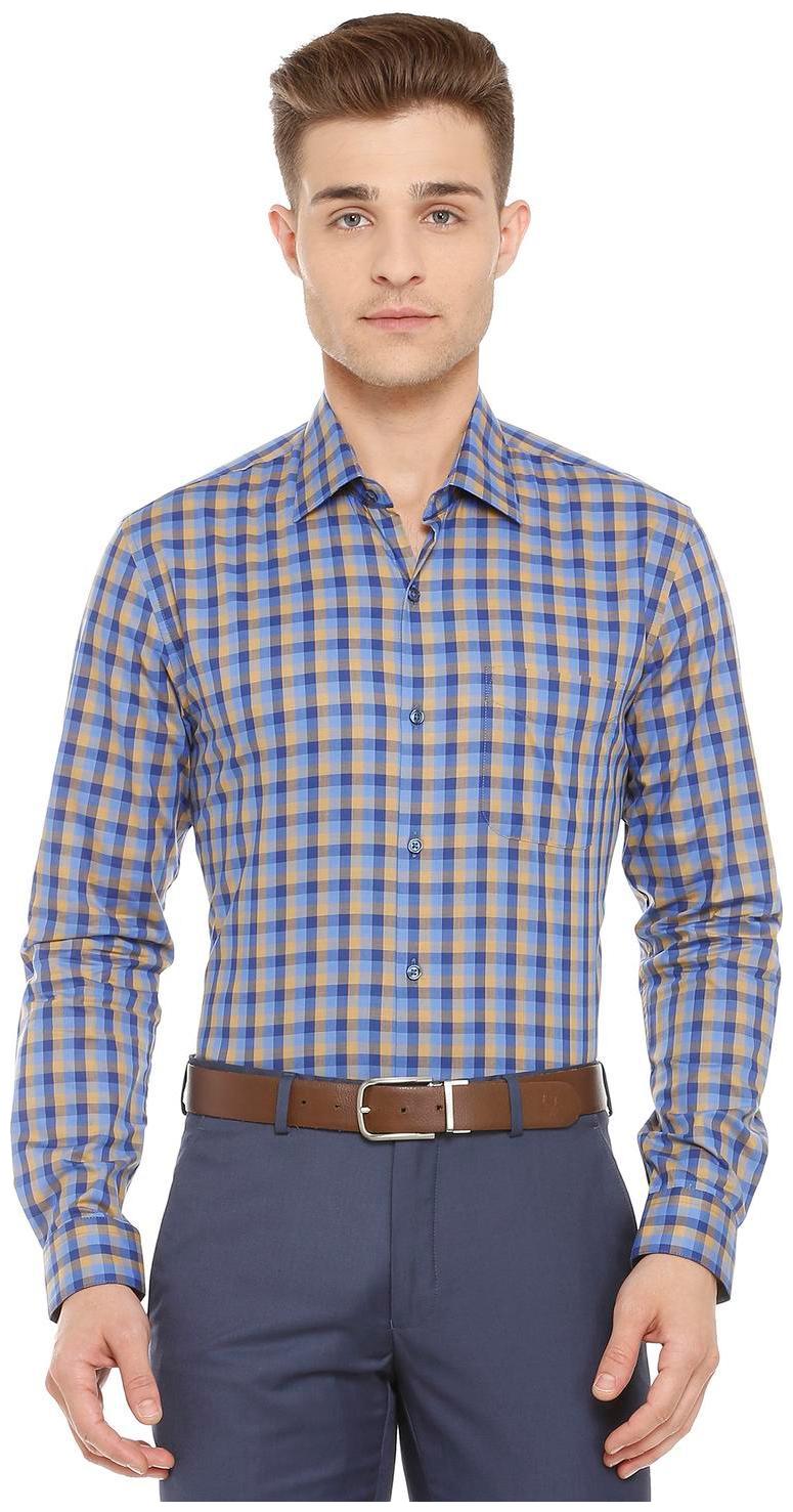 

Peter England Men Slim fit Formal Shirt - Blue