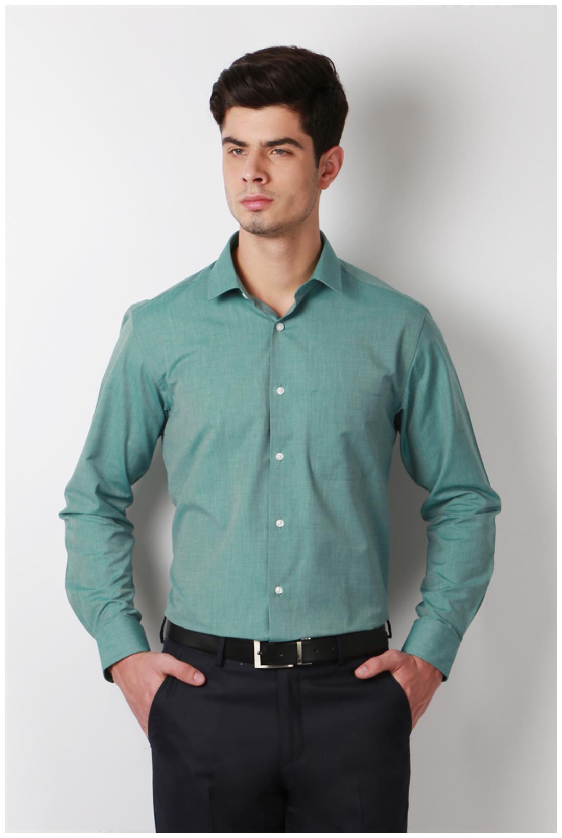 

Peter England Men Regular fit Formal Shirt - Green
