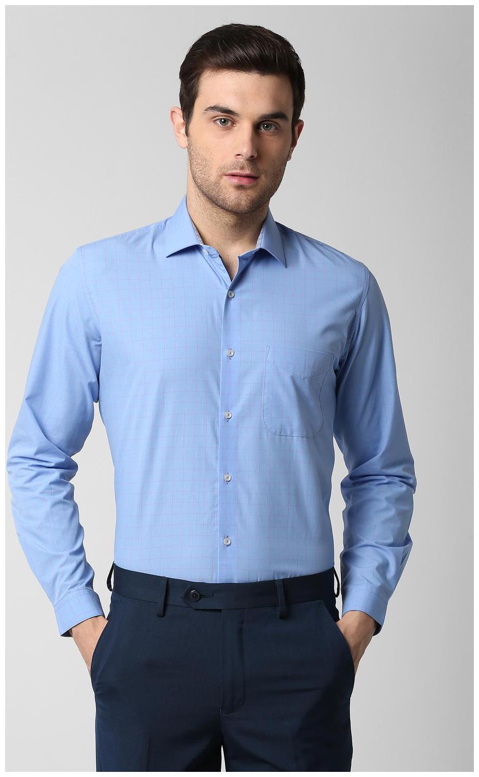 

Peter England Men Slim fit Formal Shirt - Blue