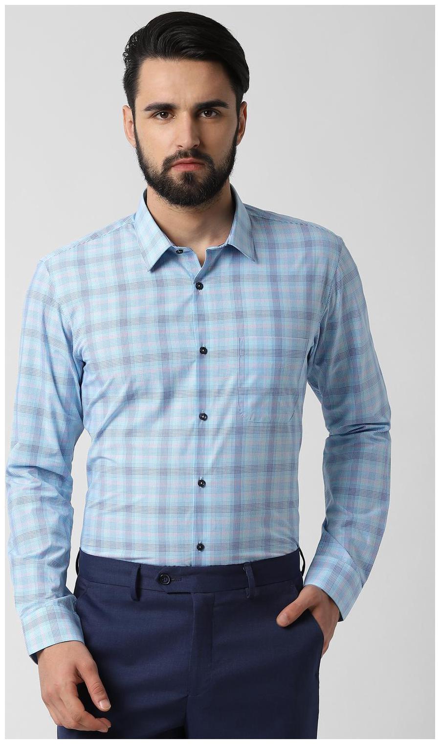 

Peter England Men Regular fit Formal Shirt - Blue