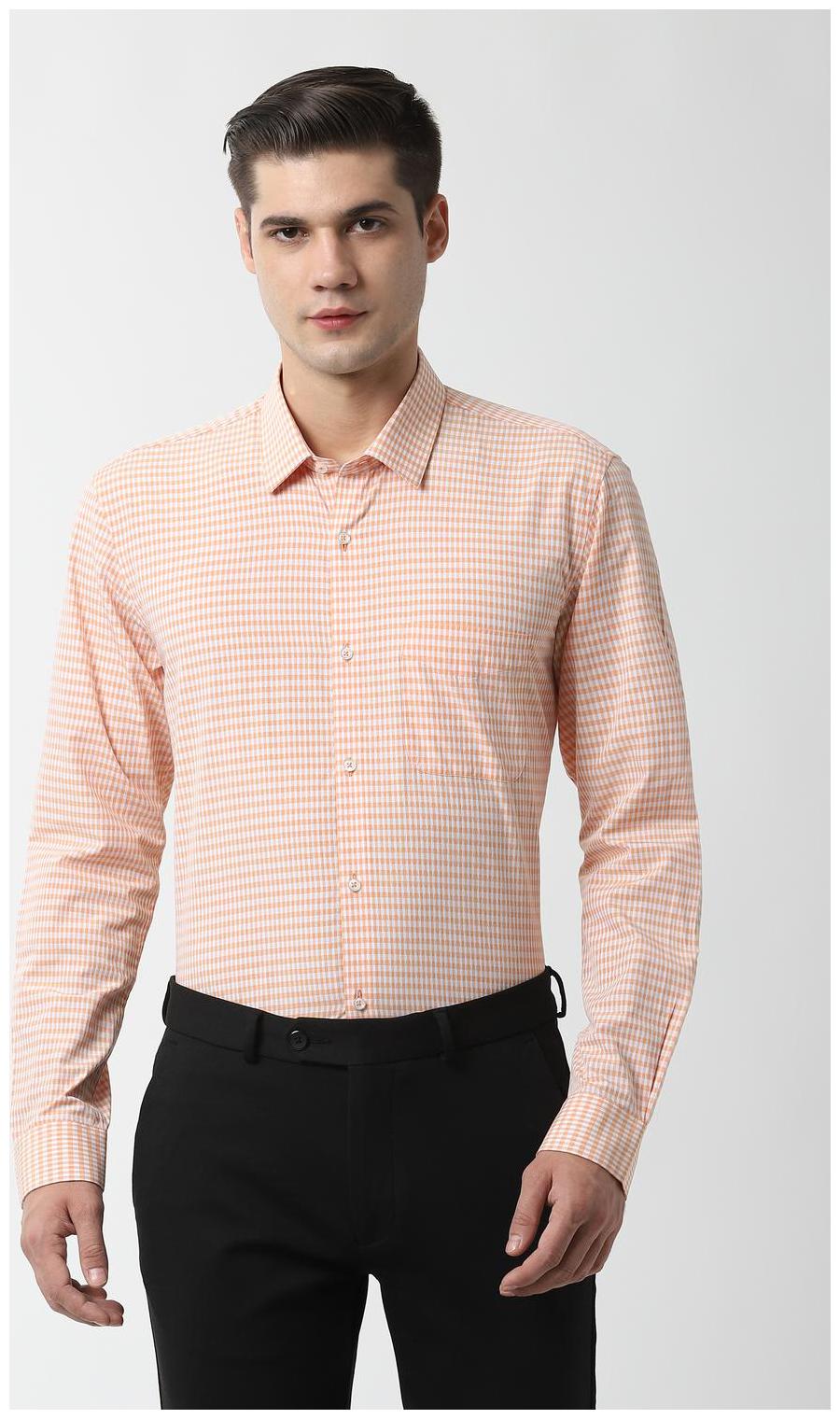 

Peter England Men Slim fit Formal Shirt - Orange