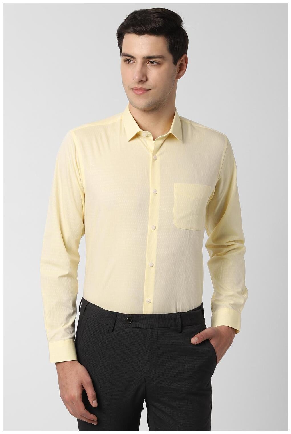 

Peter England Men Regular fit Formal Shirt - Yellow