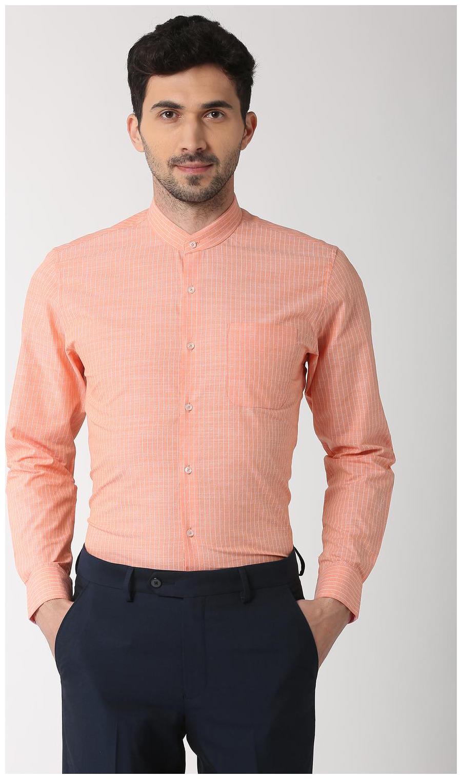 

Peter England Men Slim fit Formal Shirt - Orange