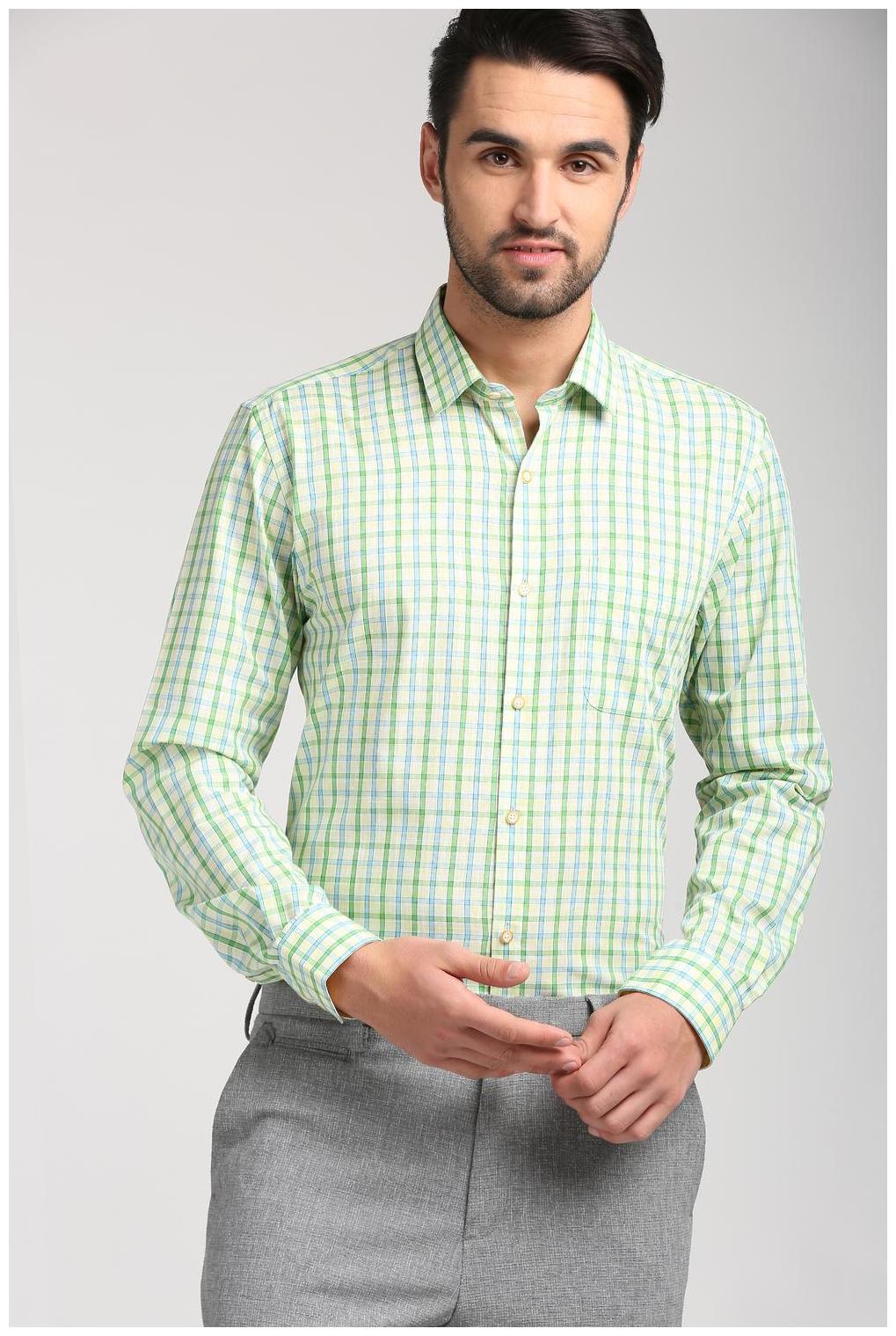 

Peter England Men Yellow Checked Slim Fit Casual Shirt