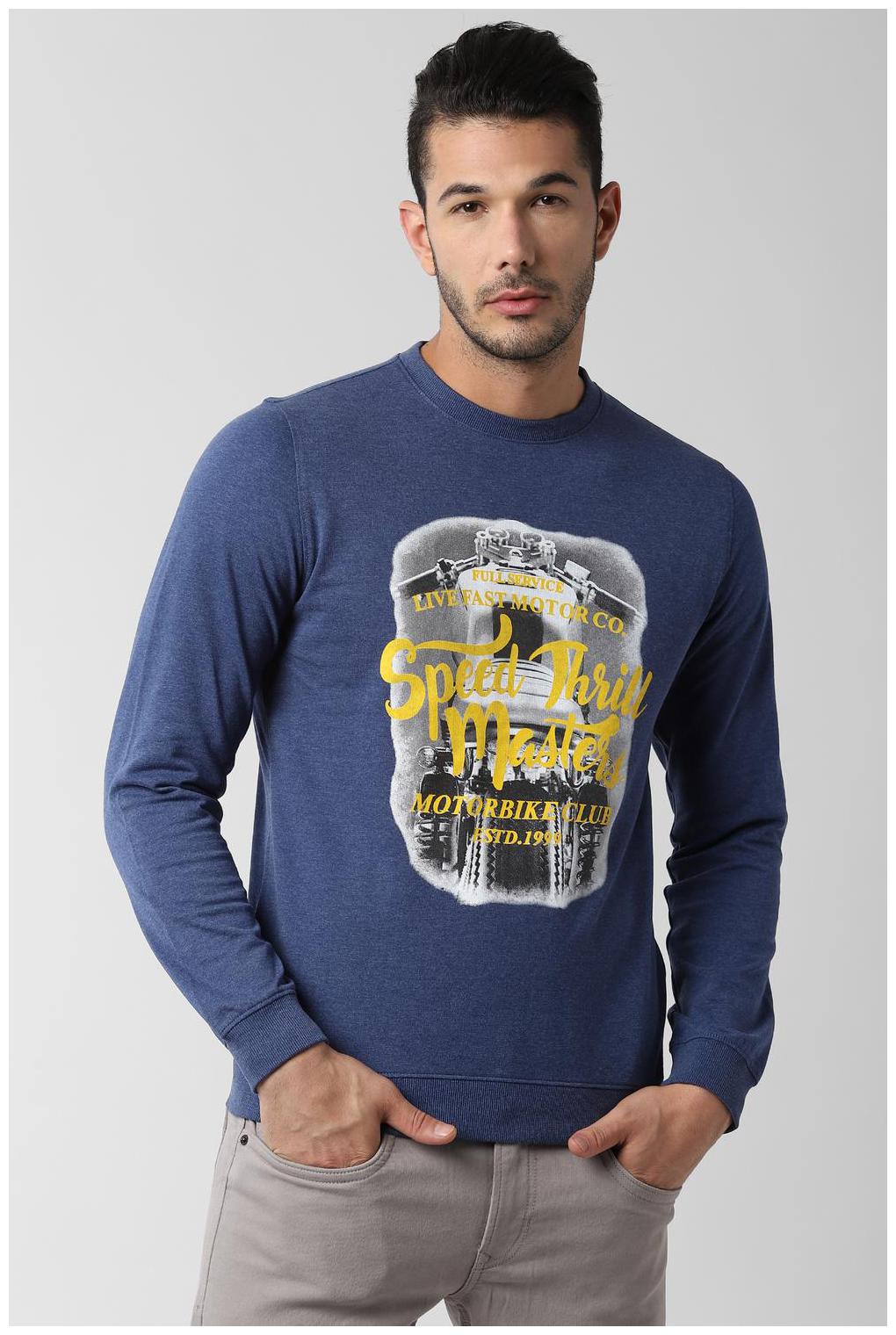 

Peter England Men Blue Round neck Sweatshirt