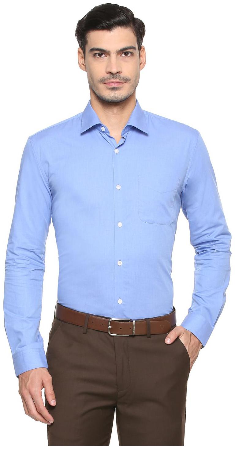 

Peter England Men Super slim fit Formal Shirt - Blue