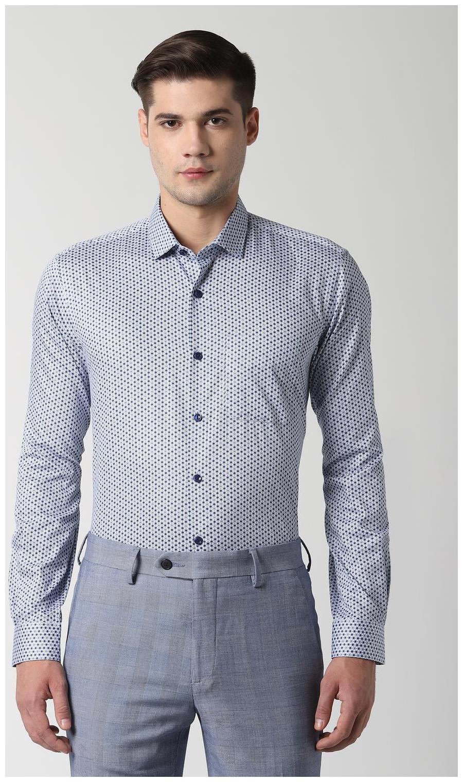 

Peter England Men Regular fit Formal Shirt - Blue
