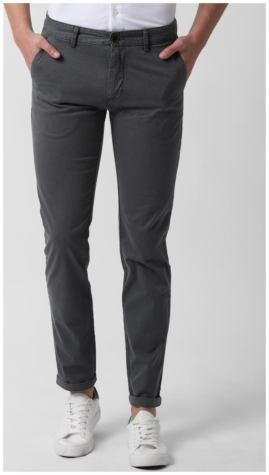 

Peter England Men CottonTRUE Trousers Grey