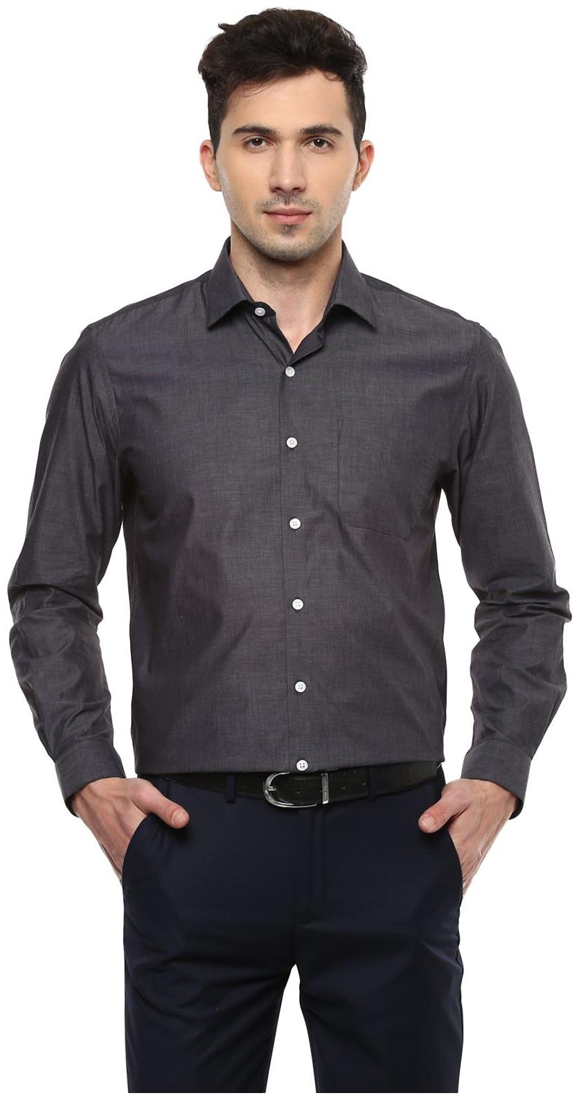 

Peter England Men Slim fit Formal Shirt - Grey