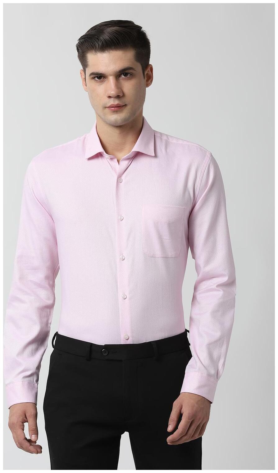 

Peter England Men Slim fit Formal Shirt - Pink