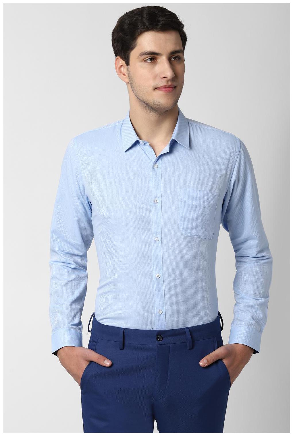 

Peter England Men Slim fit Formal Shirt - Blue
