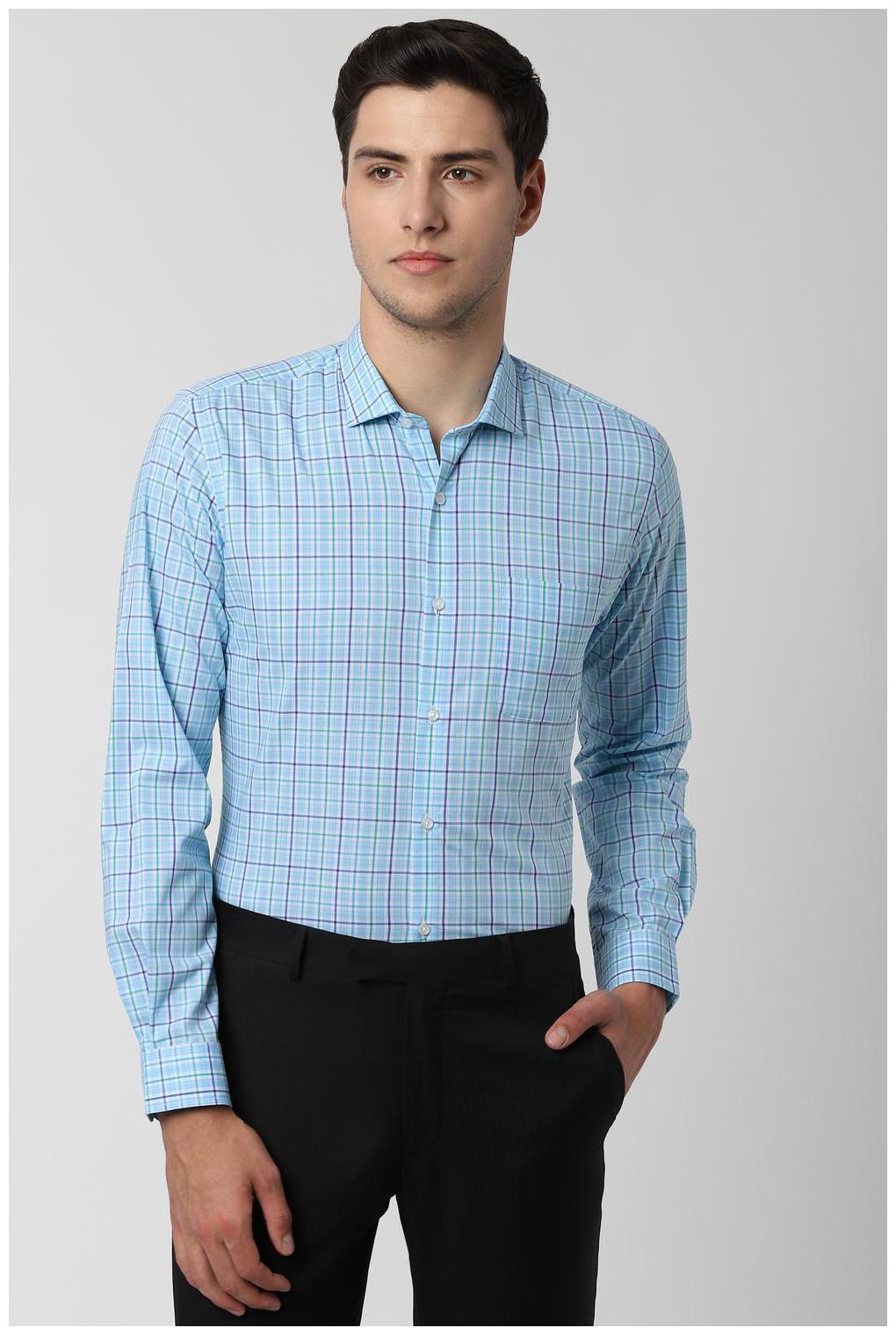 

Peter England Men Slim fit Formal Shirt - Blue