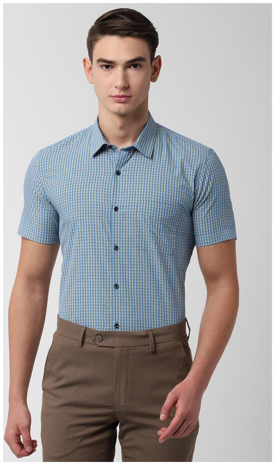 

Peter England Men Slim fit Formal Shirt - Blue