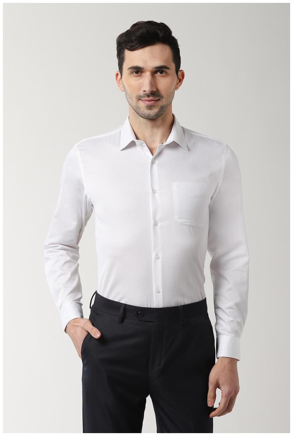 

Peter England Men Slim fit Formal Shirt - White