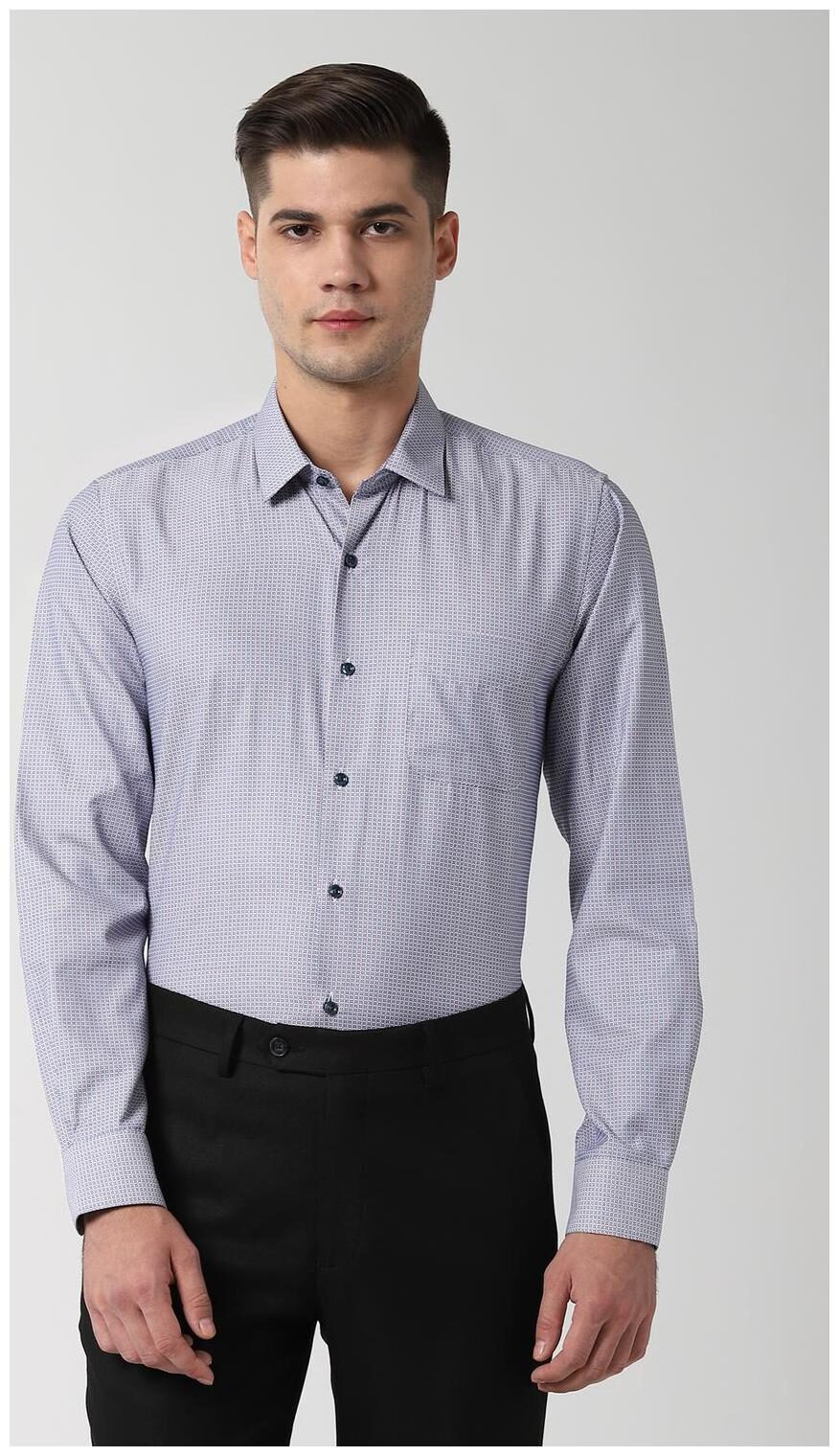 

Peter England Men Slim fit Formal Shirt - Blue