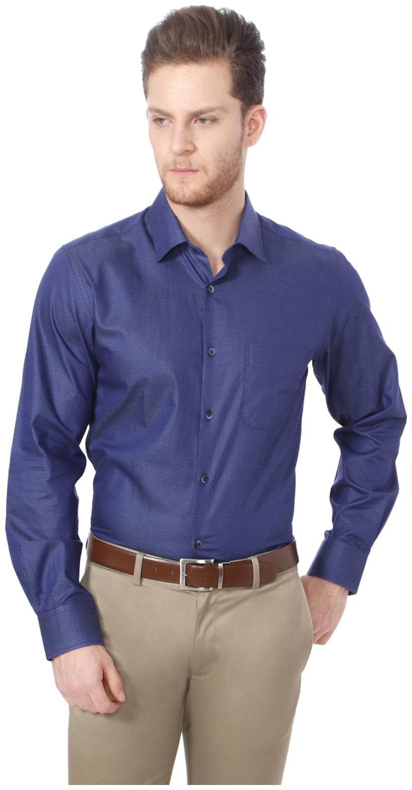 

Peter England Men Slim fit Formal Shirt - Blue