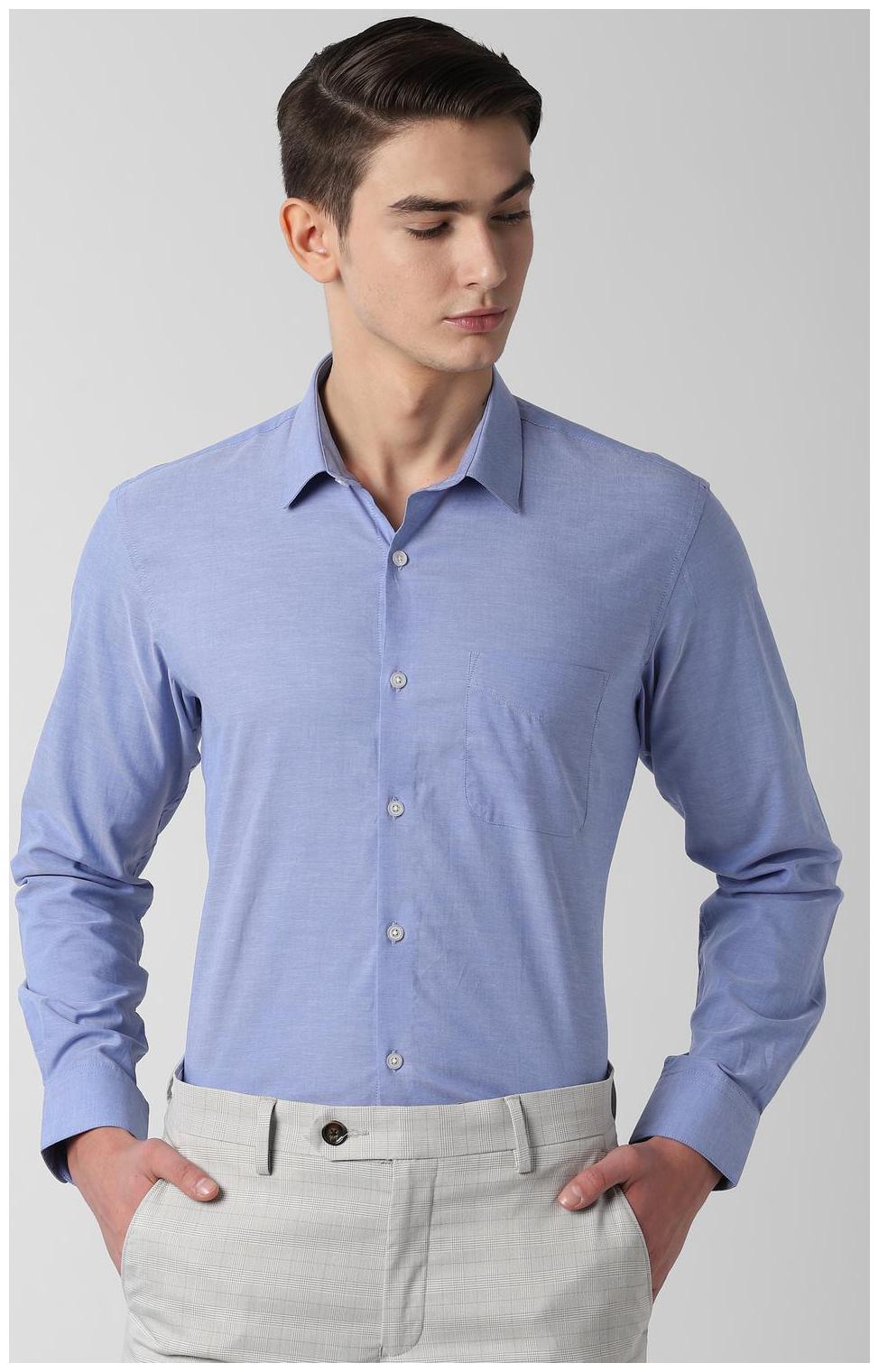 

Peter England Men Regular fit Formal Shirt - Blue