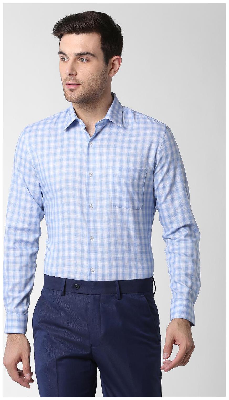 

Peter England Men Slim fit Formal Shirt - Blue