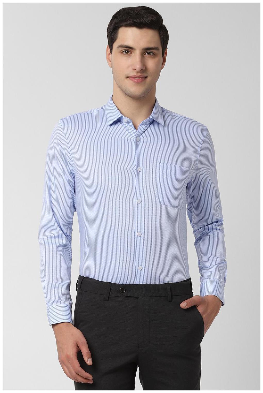 

Peter England Men Slim fit Formal Shirt - Blue