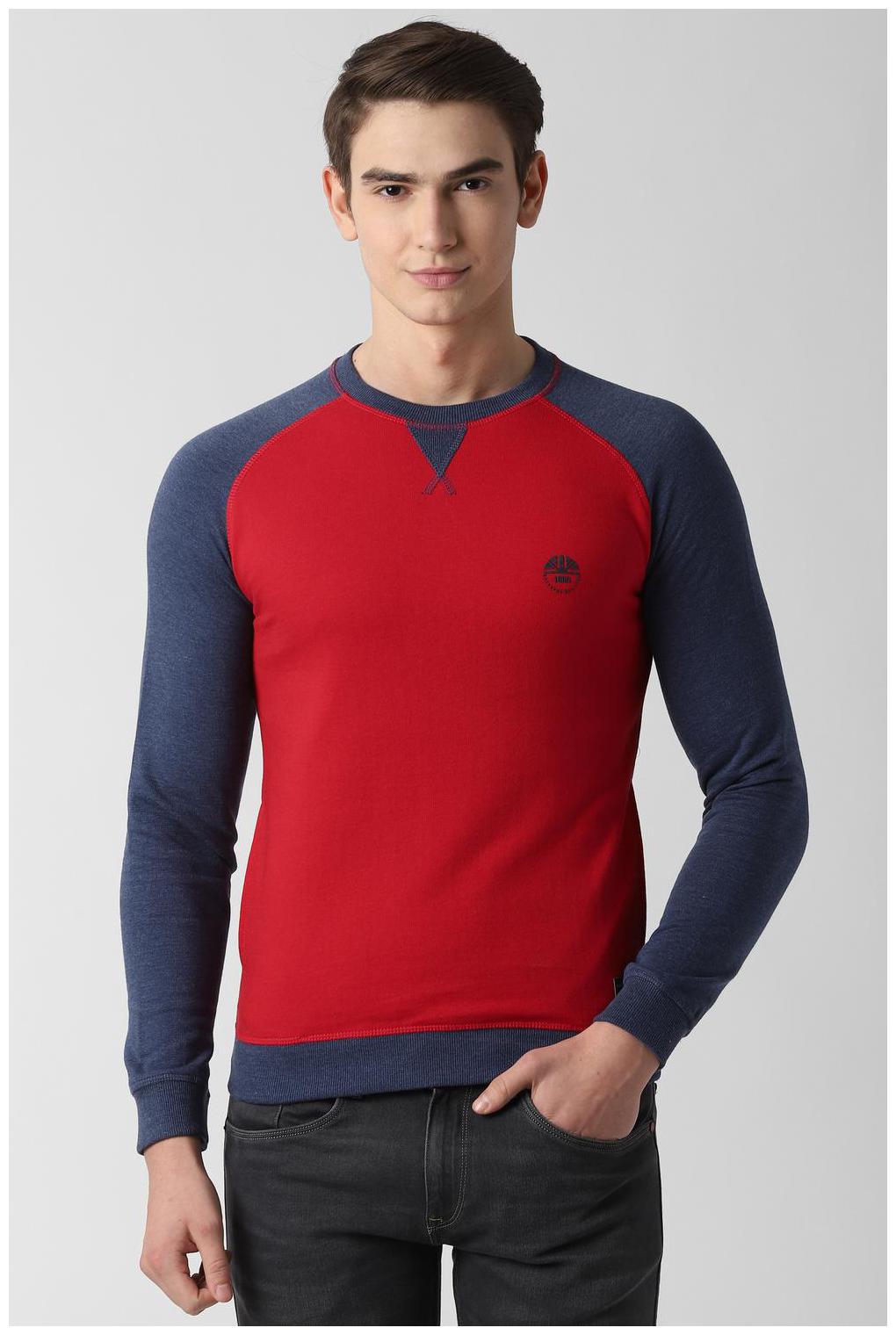 

Peter England Men Red Round neck Sweatshirt