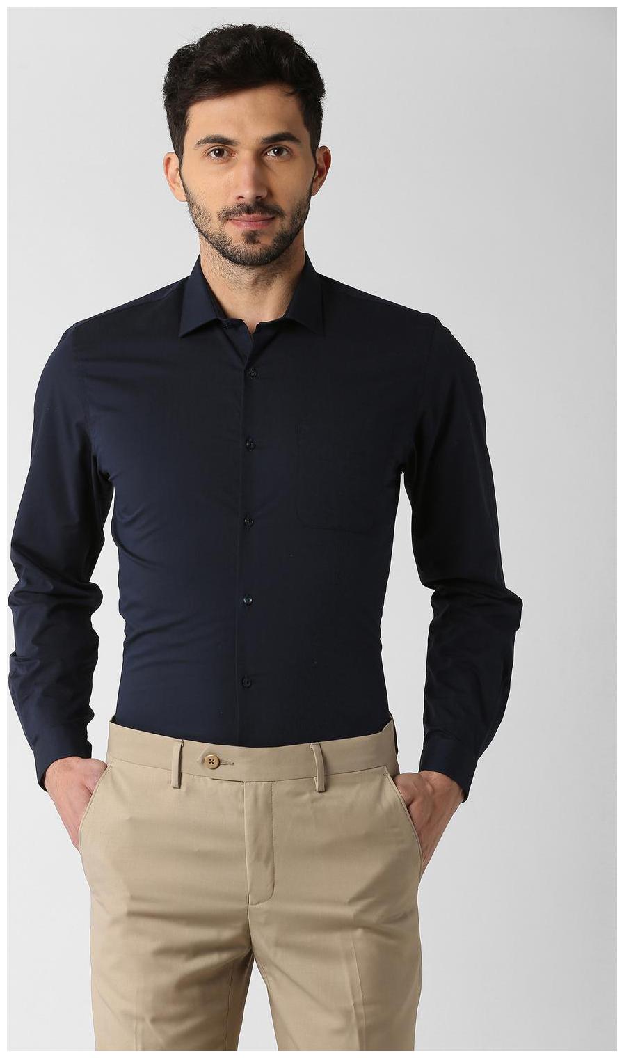 

Peter England Men Slim fit Formal Shirt - Blue