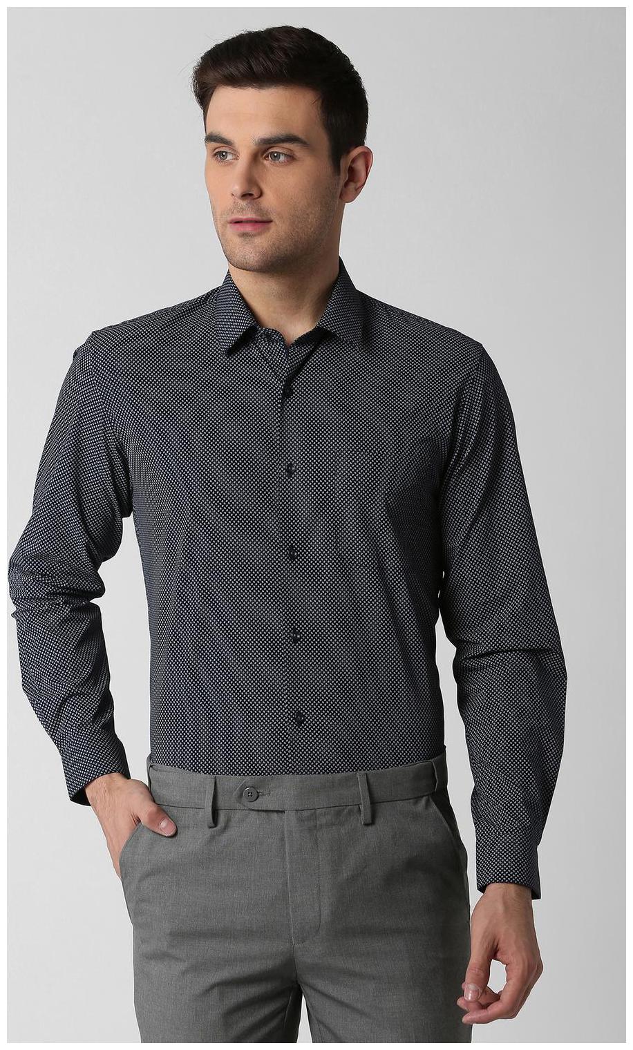 

Peter England Men Slim fit Formal Shirt - Black