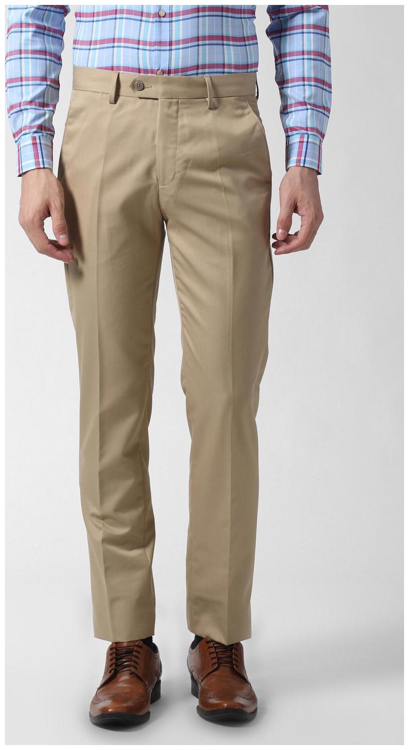 

Peter England Men Textured Slim Fit Formal Trouser - Brown