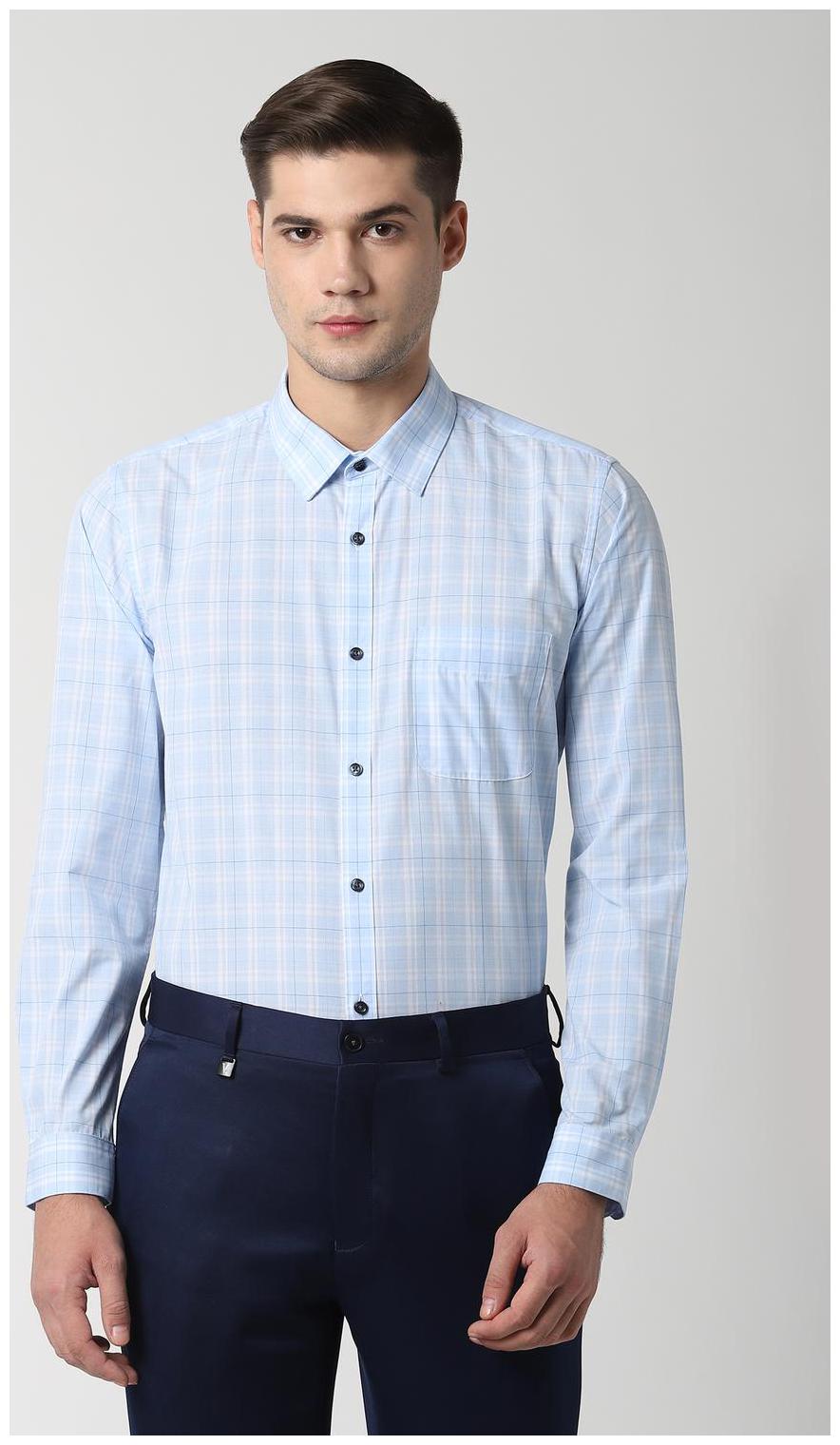 

Peter England Men Regular fit Formal Shirt - Blue
