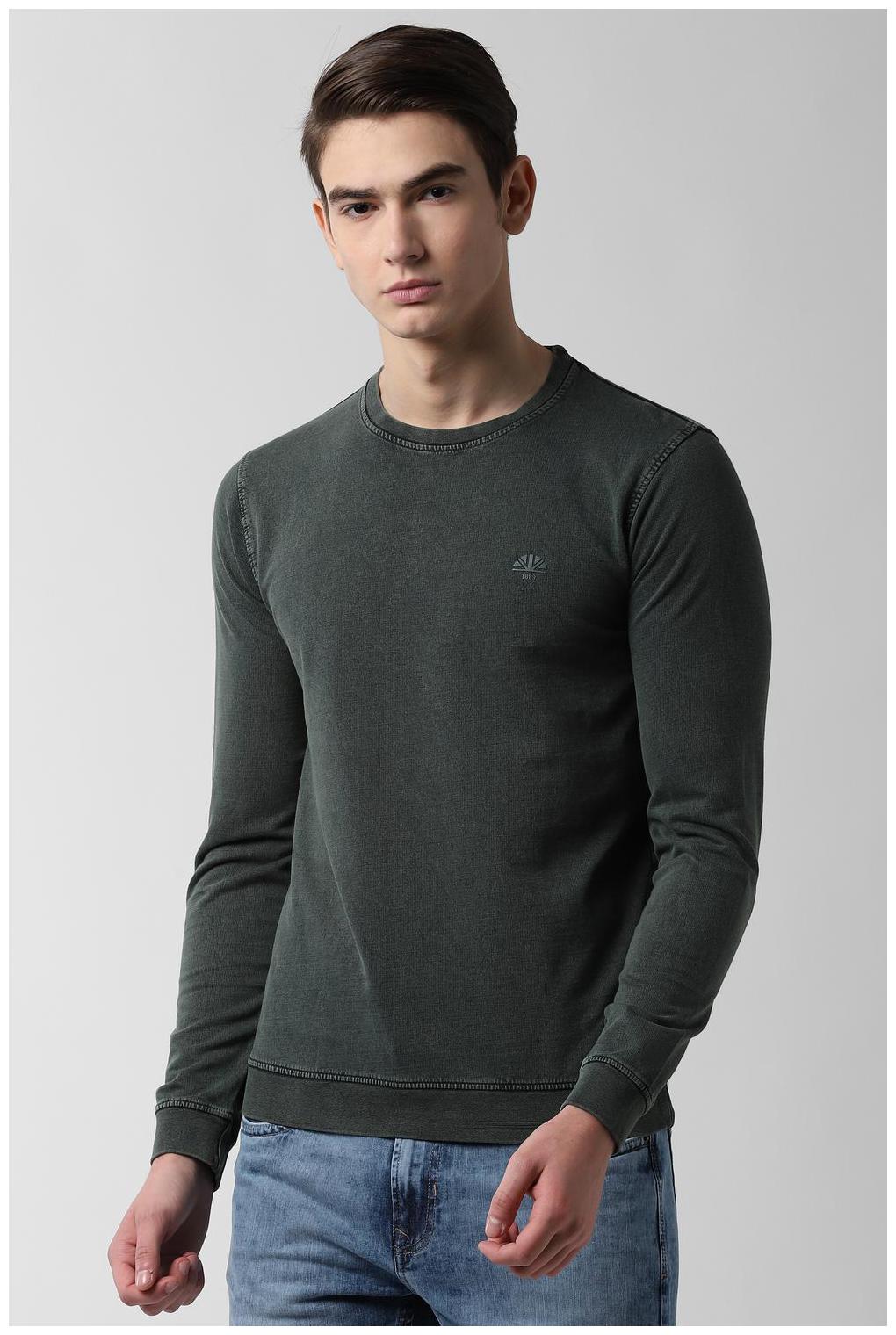 

Peter England Men Green Round neck Sweatshirt