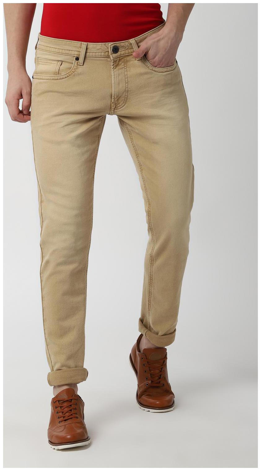 

Peter England Men Beige Slim Fit Jeans