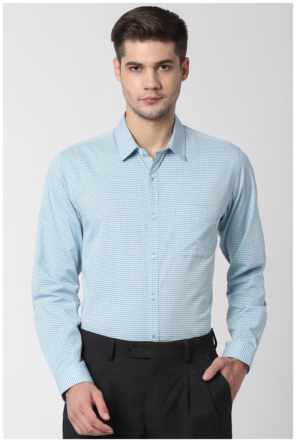 

Peter England Men Slim fit Formal Shirt - Blue