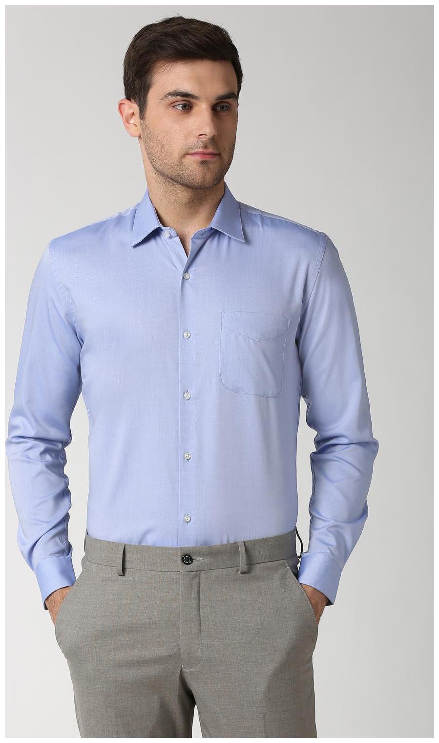 

Peter England Men Slim fit Formal Shirt - Blue