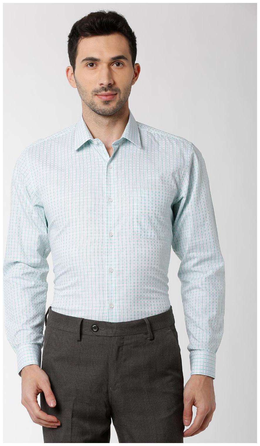 

Peter England Men Regular fit Formal Shirt - Green