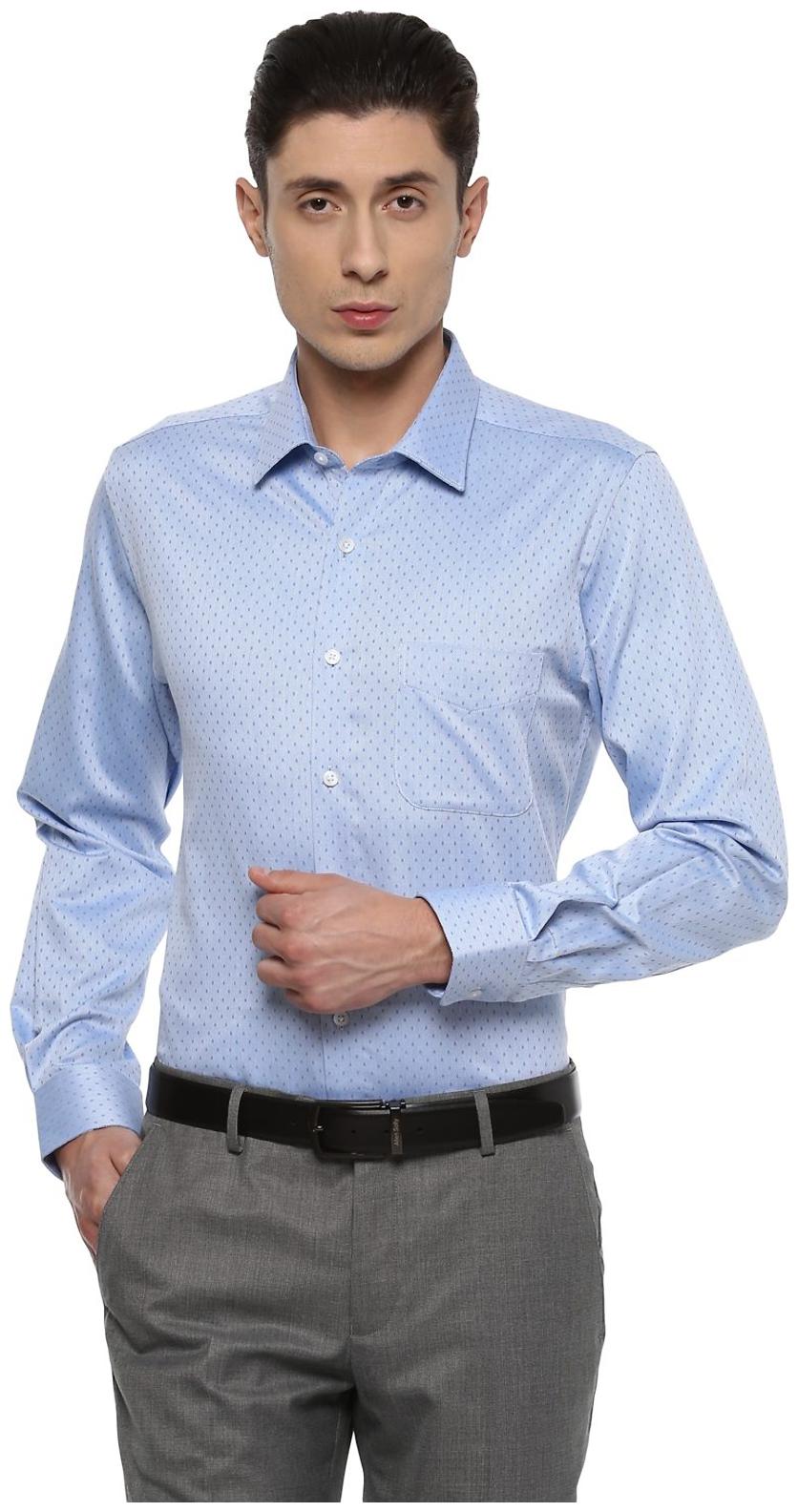

Peter England Men Regular fit Formal Shirt - Blue