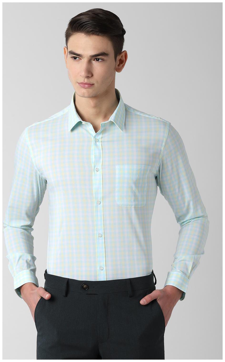 

Peter England Men Slim fit Formal Shirt - Blue