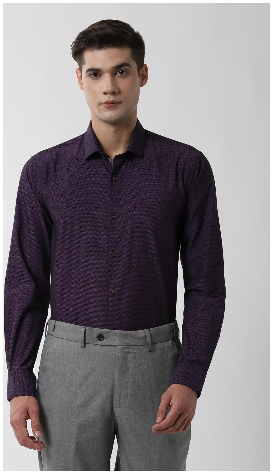

Peter England Men Regular fit Formal Shirt - Purple
