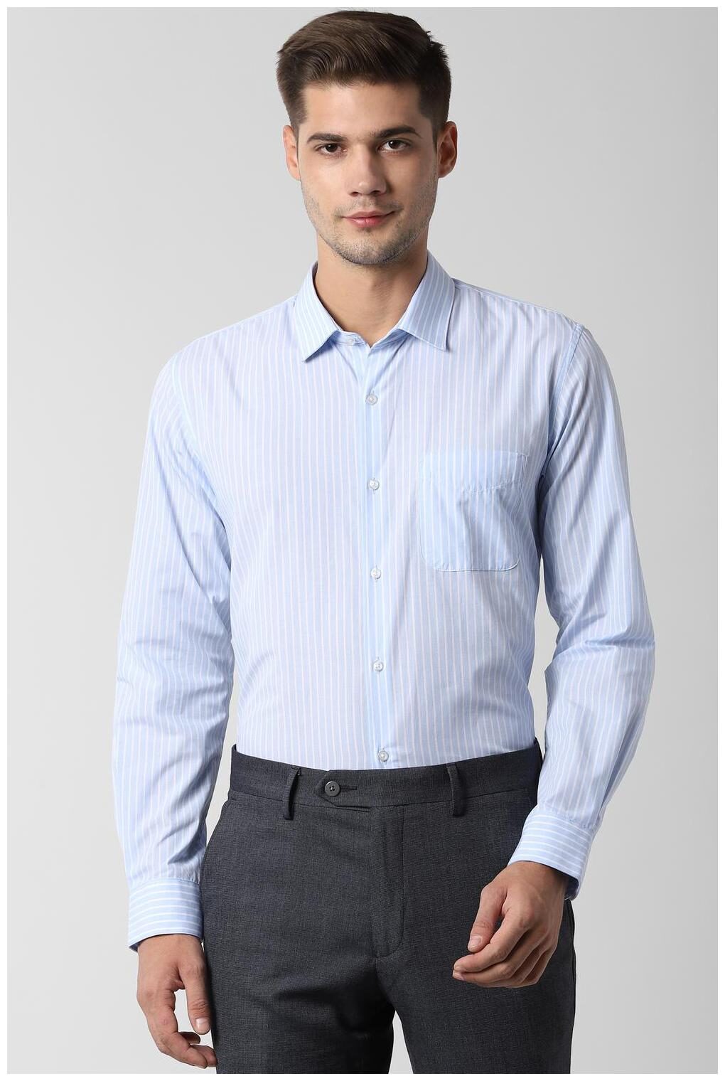 

Peter England Men Slim fit Formal Shirt - Blue