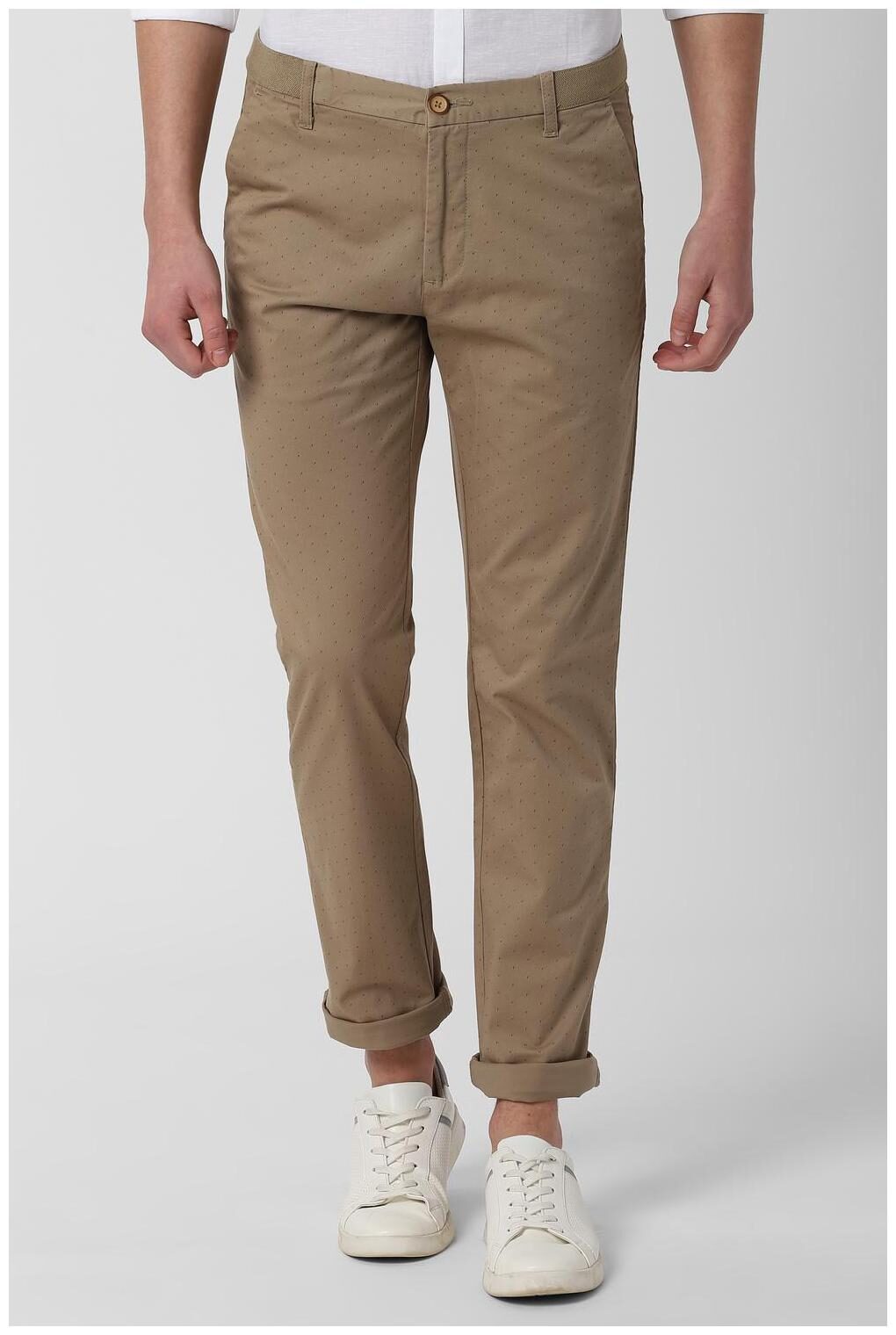 

Peter England Beige Casual Trouser