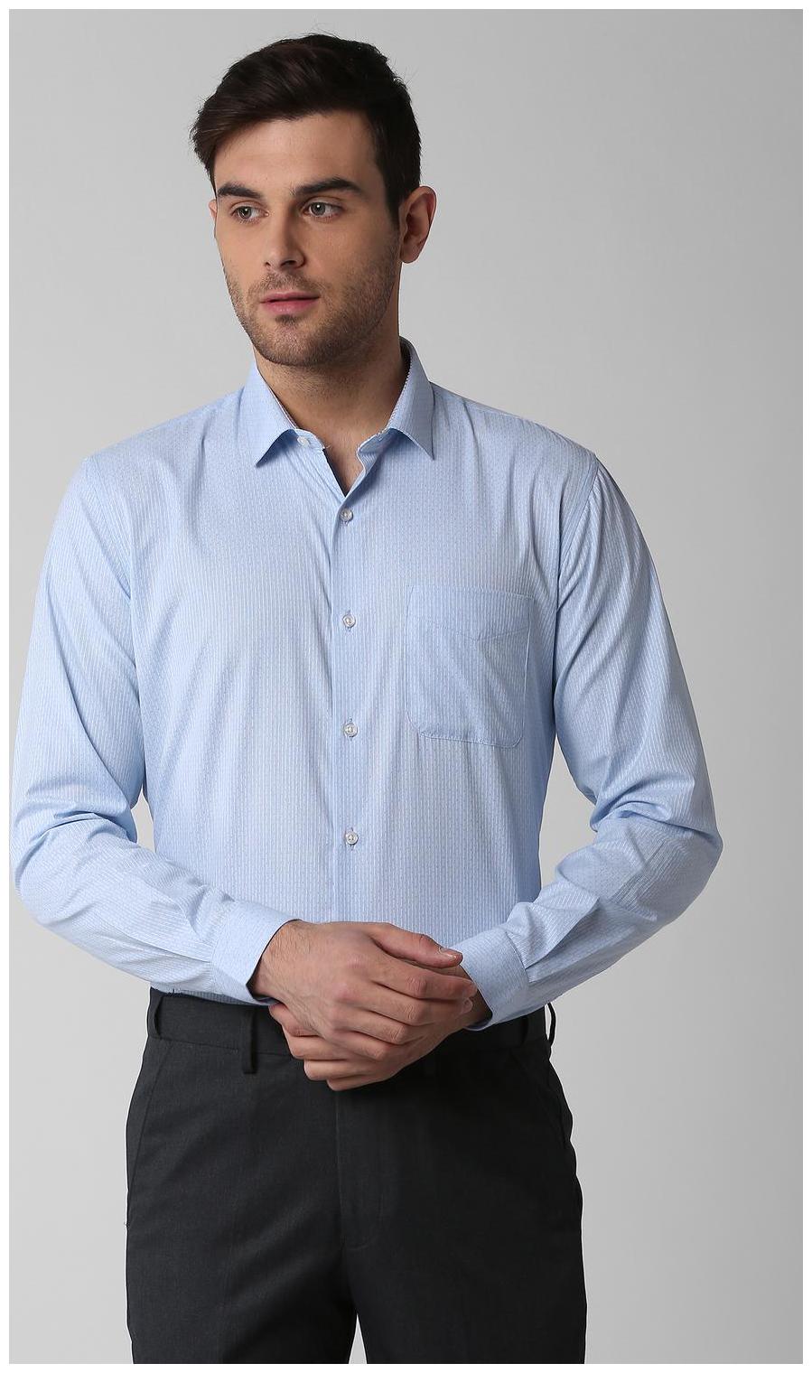 

Peter England Men Slim fit Formal Shirt - Blue
