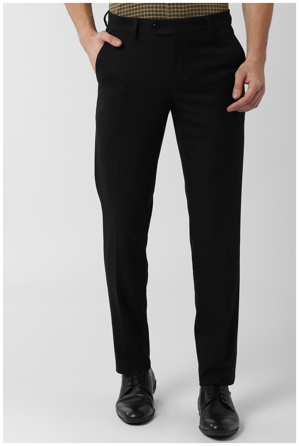 

Peter England Men Textured Slim Fit Formal Trouser - Black