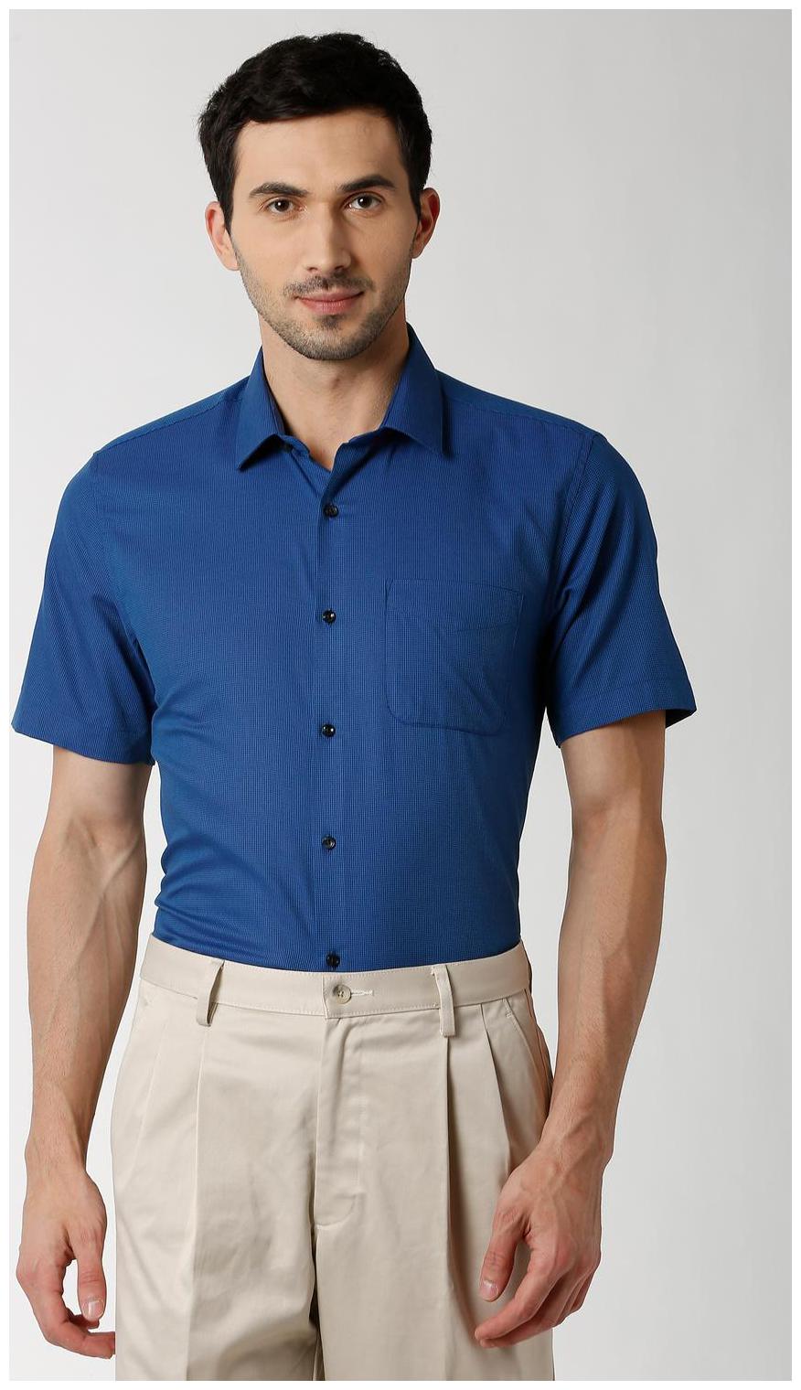 

Peter England Men Slim fit Formal Shirt - Blue