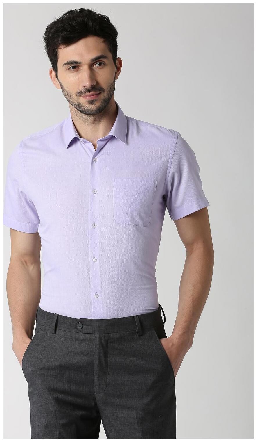 

Peter England Men Slim fit Formal Shirt - Purple