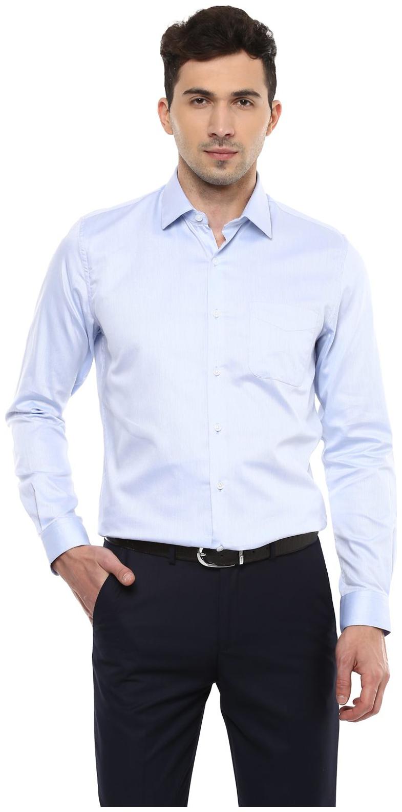

Peter England Men Slim fit Formal Shirt - Blue