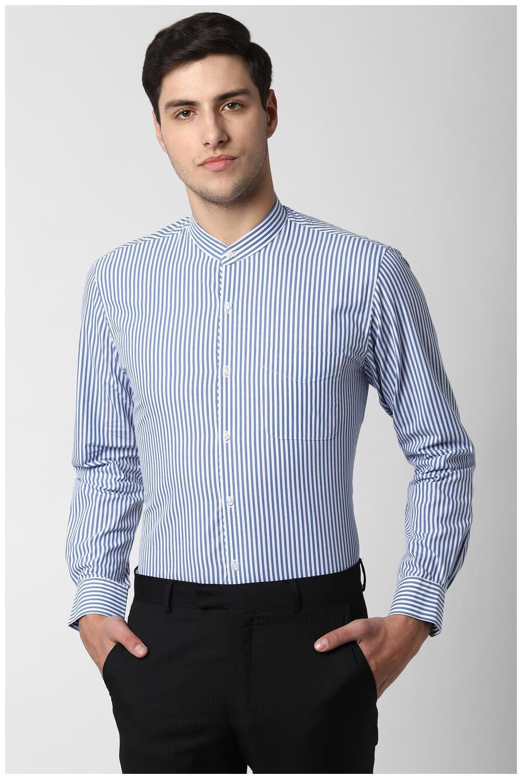 

Peter England Men Slim fit Formal Shirt - Blue