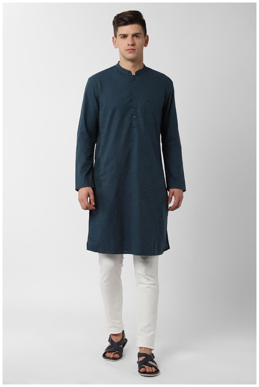 

Peter England Men Blue Slim Fit Kurta